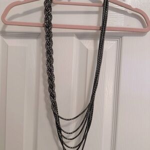 Express Black Braided Necklace